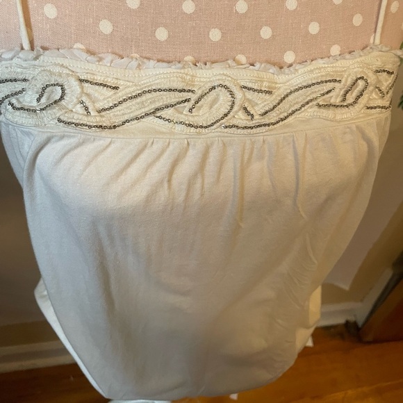 Size L American Eagle White Tank Top D2 - Picture 2 of 7